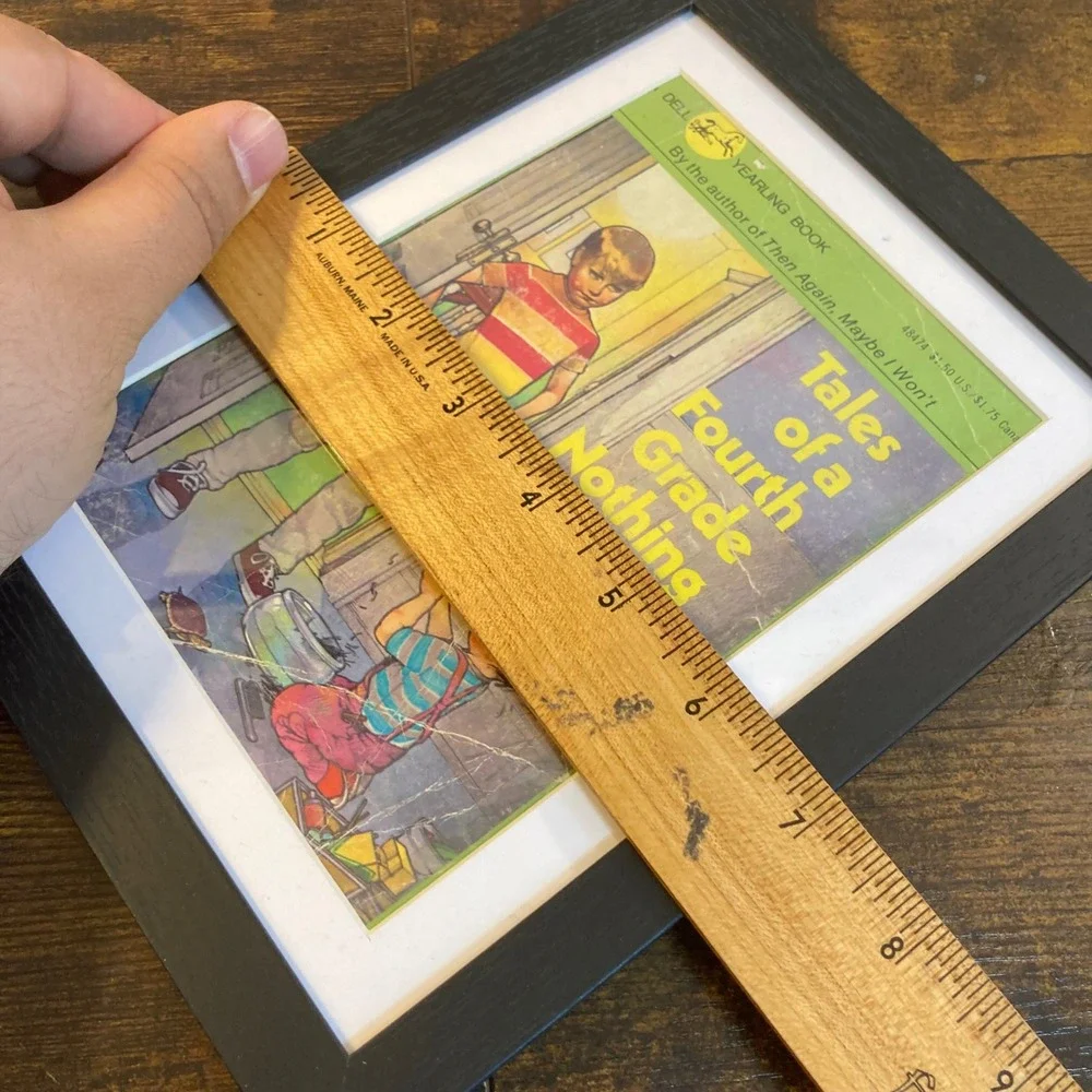 Judy Blume Fudge Tales of a Fourth Grade Nothing Framed Book Cover Art Vtg Decor